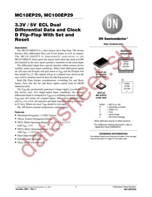 MC10EP29DT datasheet  